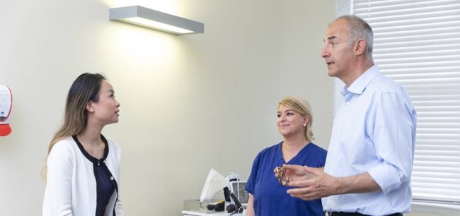 Patient consultation with CNS